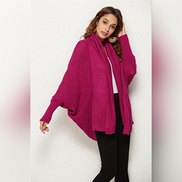 Angel Wings Open Front Batwing Sleeve Cardigan - Picture 2 of 5